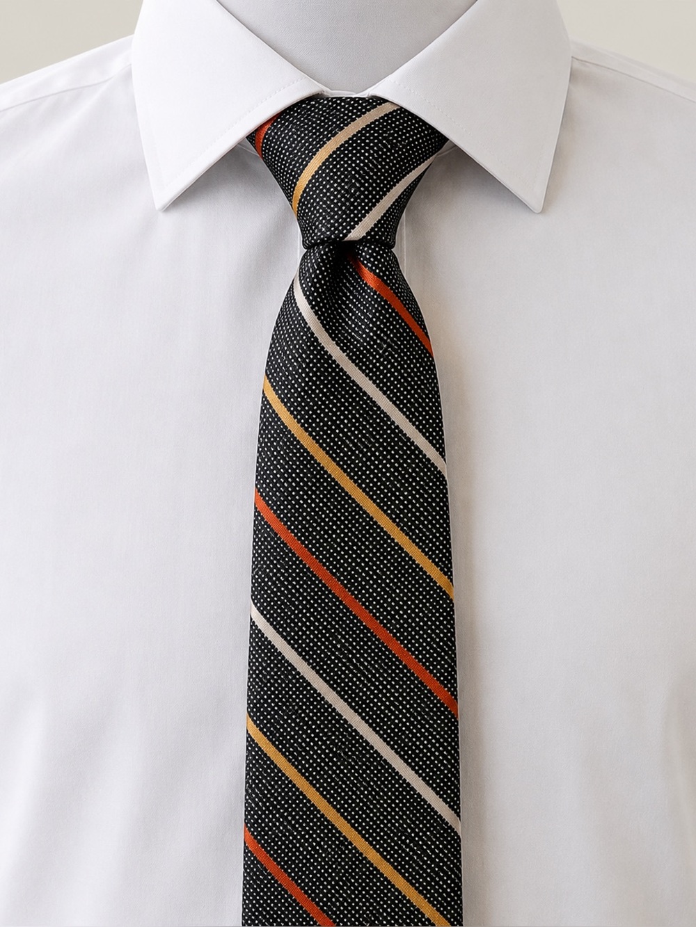 Arnold Brant 100% Silk Striped Tie - Made in Italy 56”